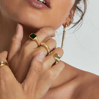 French Retro Twisted Ring
