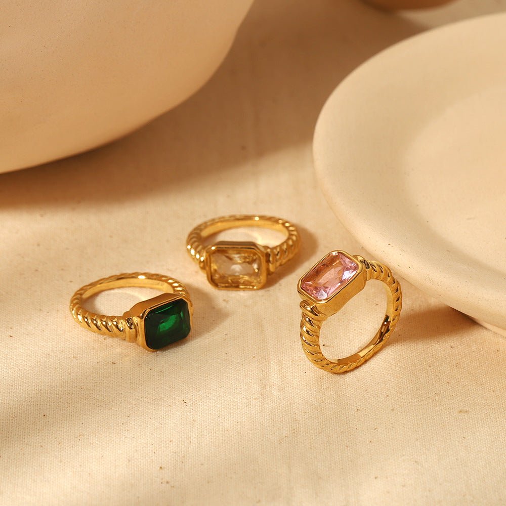 French Retro Twisted Ring