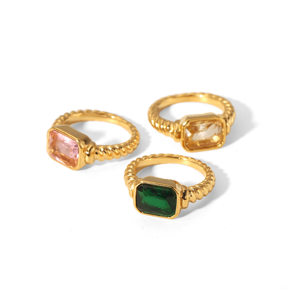 French Retro Twisted Ring