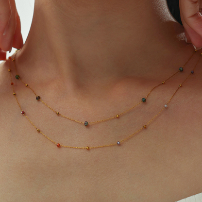 French Romantic Stone Necklace