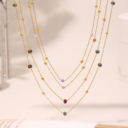 French Romantic Stone Necklace