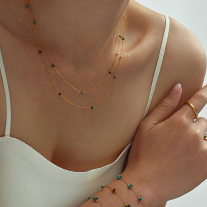 French Romantic Stone Necklace