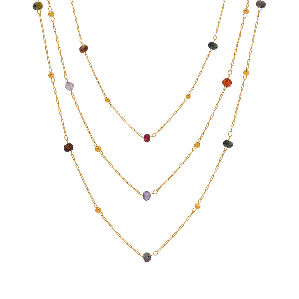 French Romantic Stone Necklace