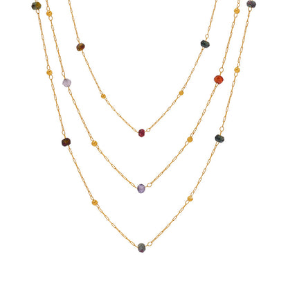French Romantic Stone Necklace