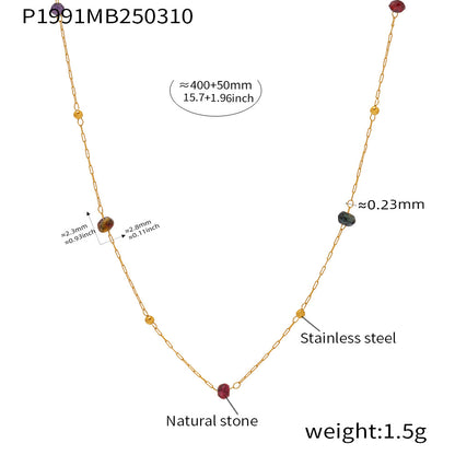 French Romantic Stone Necklace