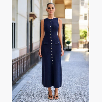French Sleeveless Knit Dress