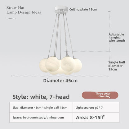 French Style Bubble Moon Planet Chandelier LED Hanging Light