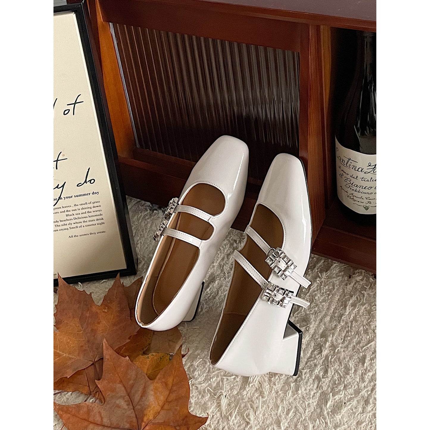 French Style Chunky Heel Mary Jane Shoes for Women