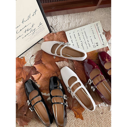 French Style Chunky Heel Mary Jane Shoes for Women