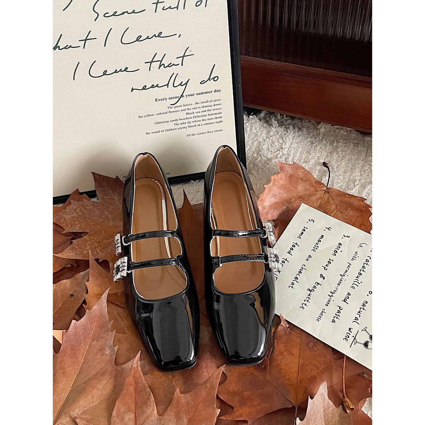 French Style Chunky Heel Mary Jane Shoes for Women