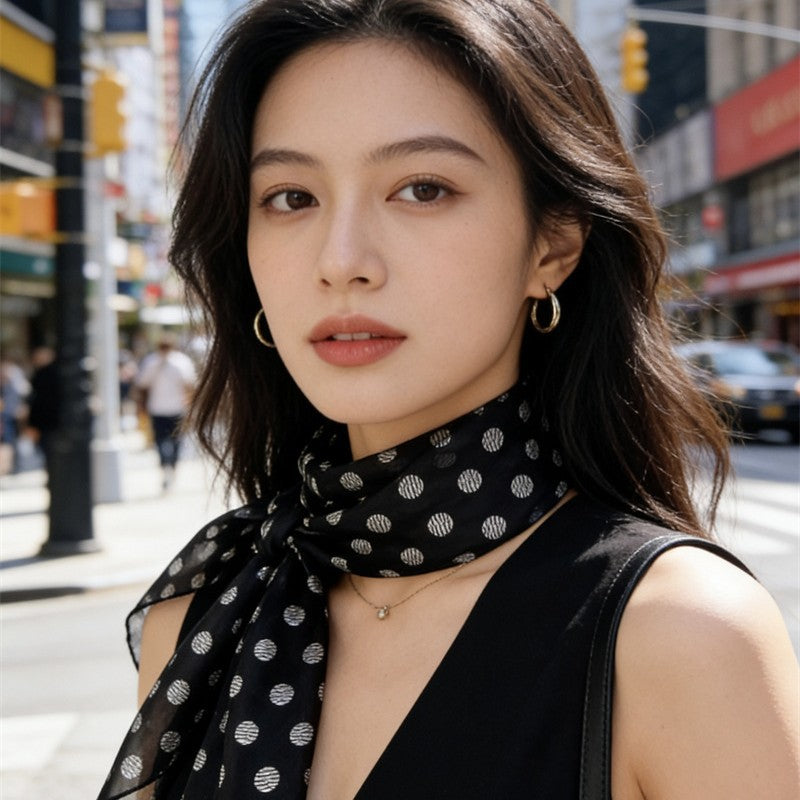 French-Style Diagonal Silk Scarf