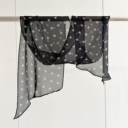 French-Style Diagonal Silk Scarf
