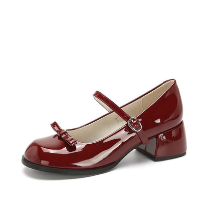 French Style Genuine Leather Mary Jane Shoes