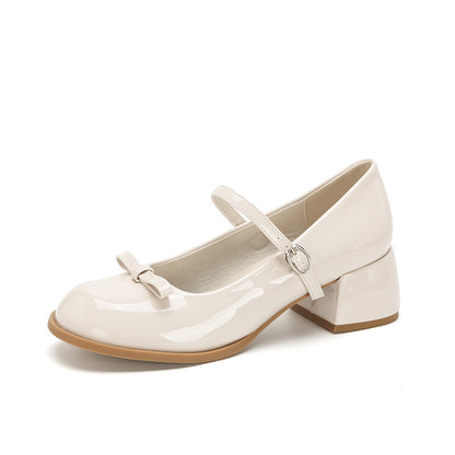 French Style Genuine Leather Mary Jane Shoes