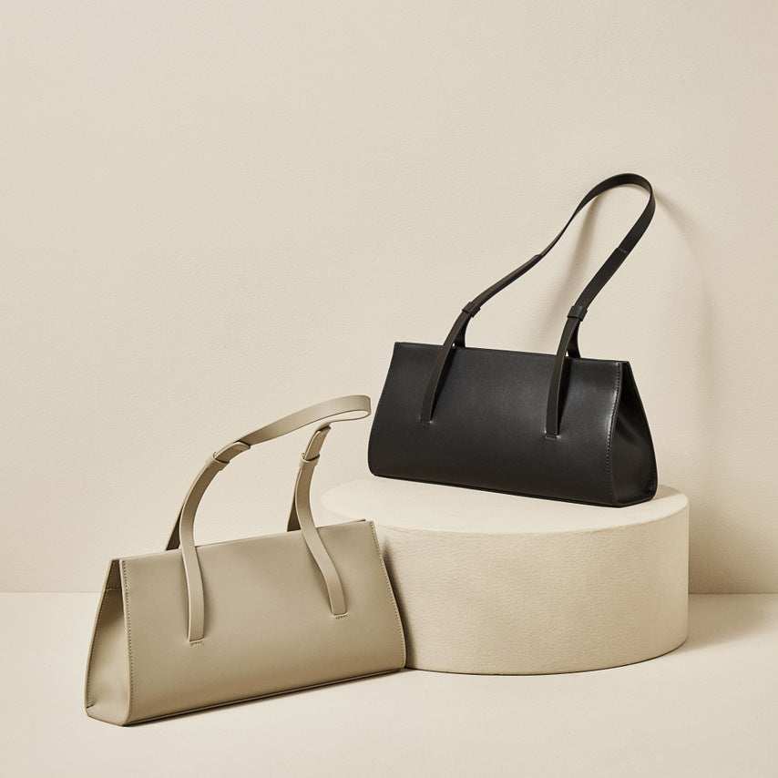 French Style Genuine Leather Shoulder Bag