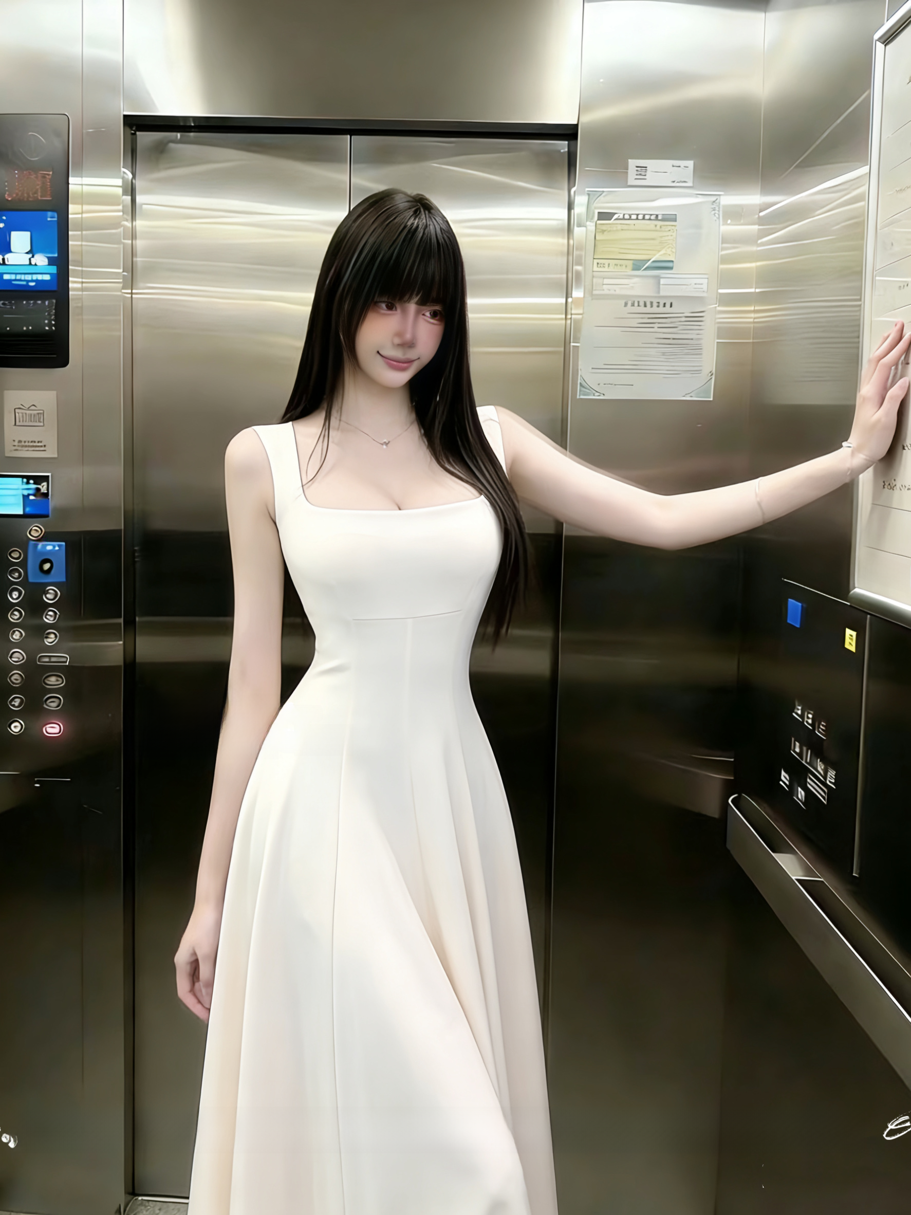 French Style Knit Spaghetti Strap Dress