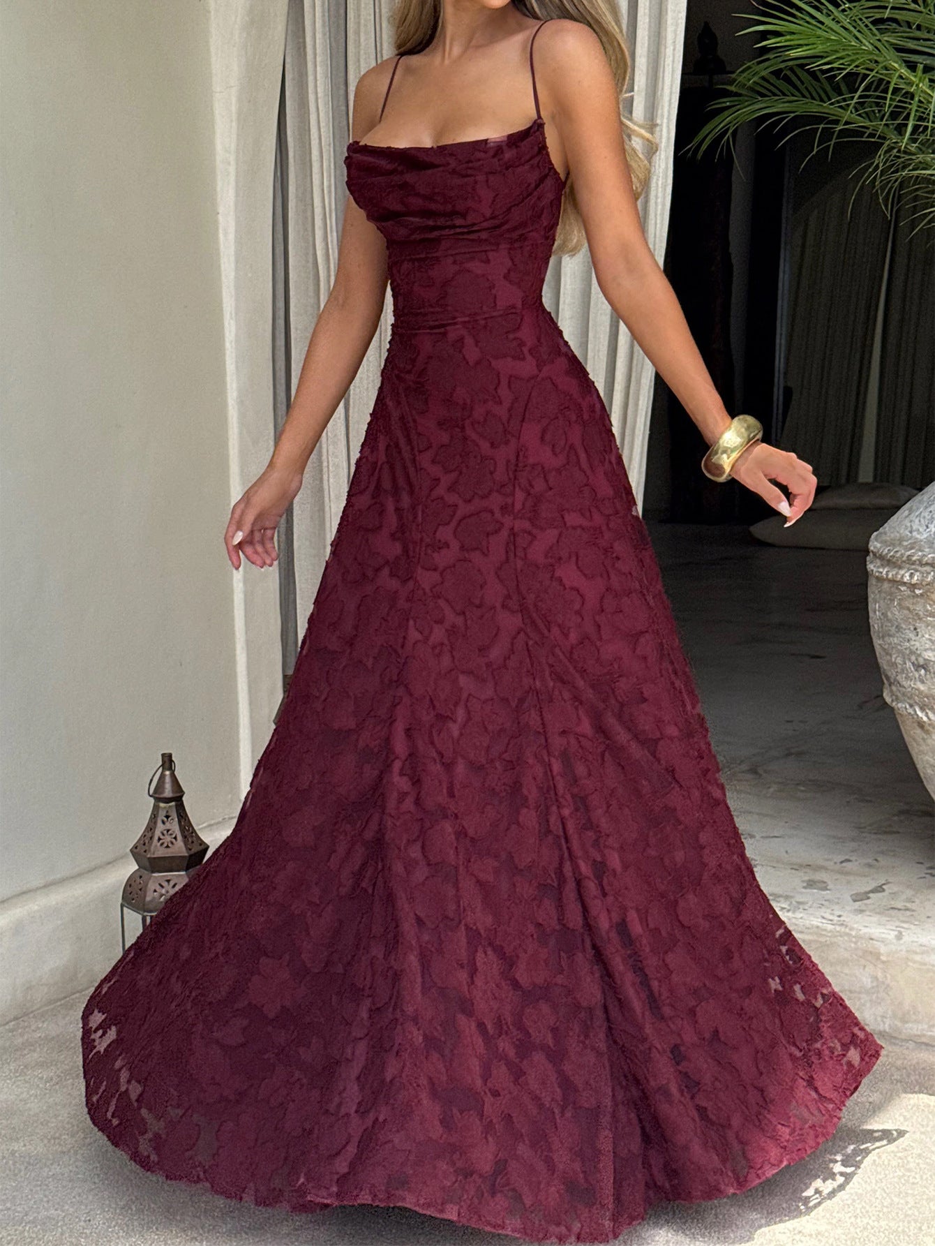 French-style long dress