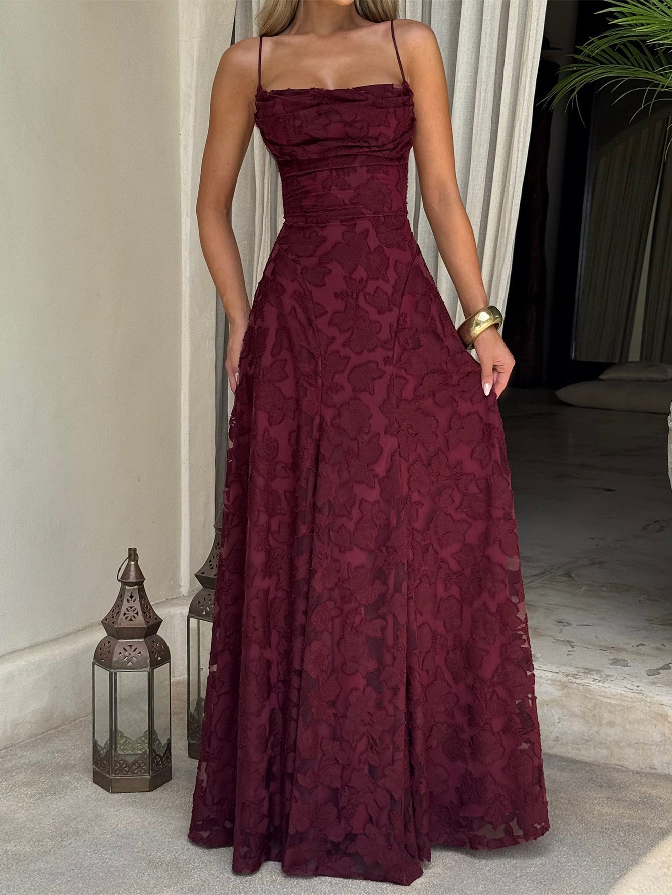 French-style long dress