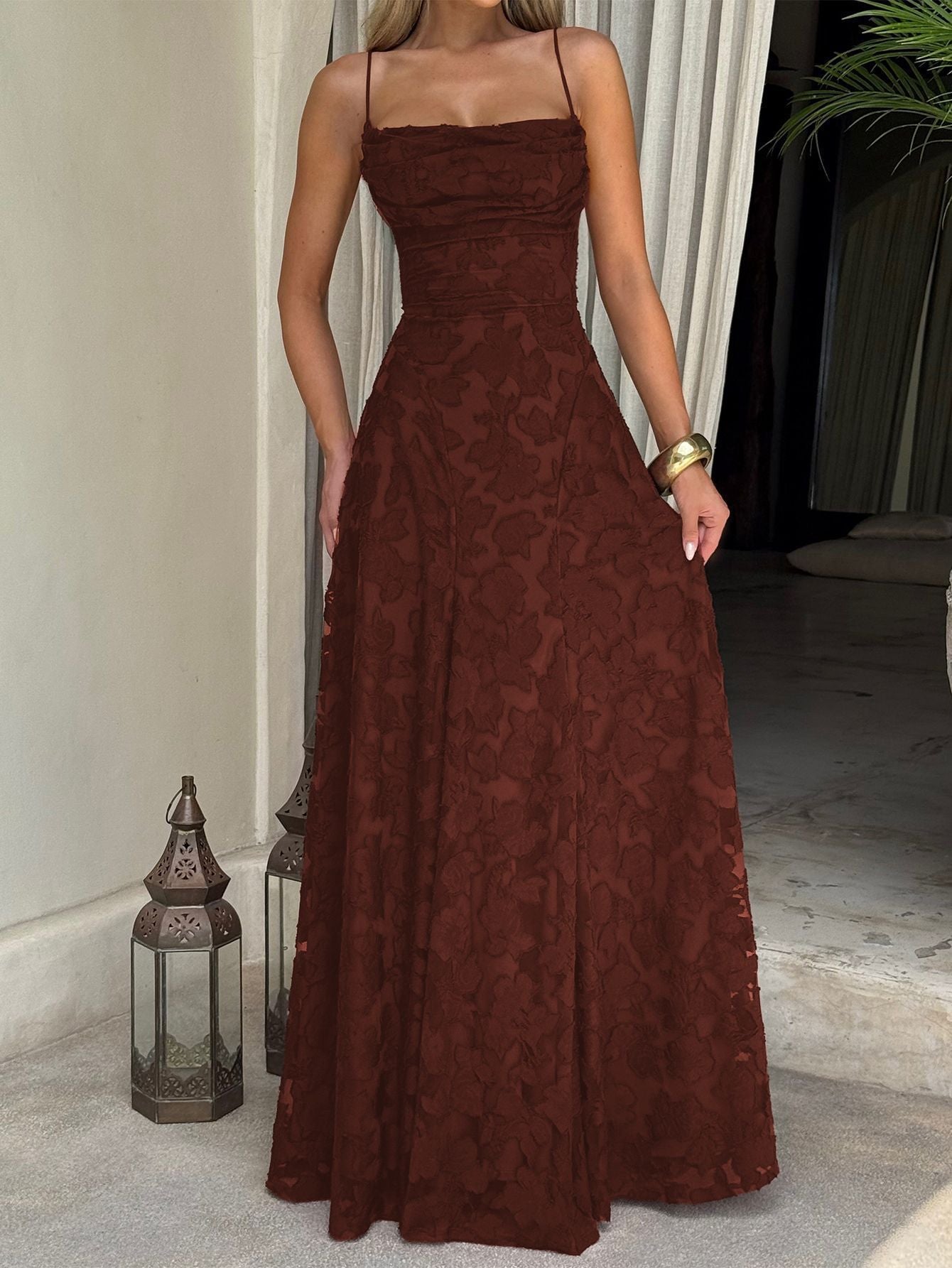French-style long dress