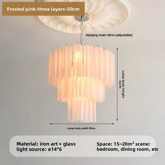 French Style Modern Chandelier with Glass Shade