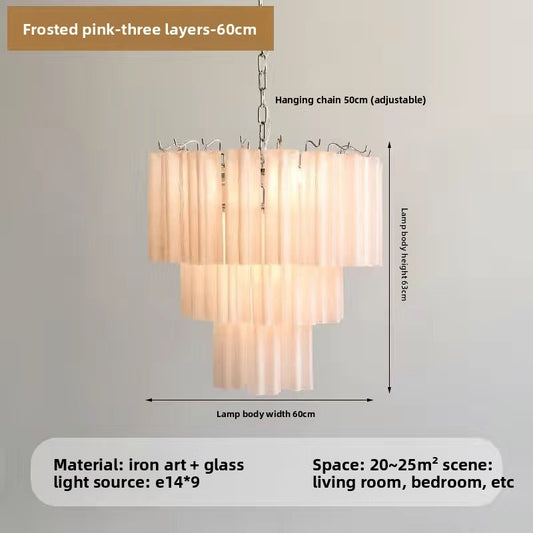 French Style Modern Chandelier with Glass Shade
