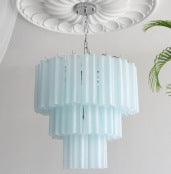 French Style Modern Chandelier with Glass Shade
