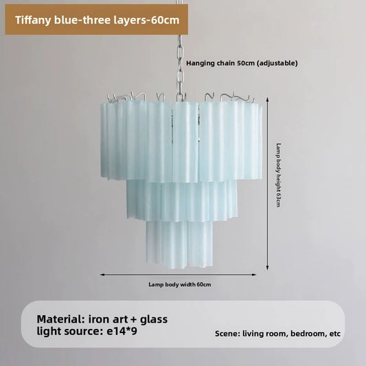 French Style Modern Chandelier with Glass Shade
