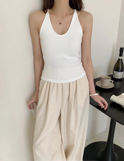 French-style neckless blouse