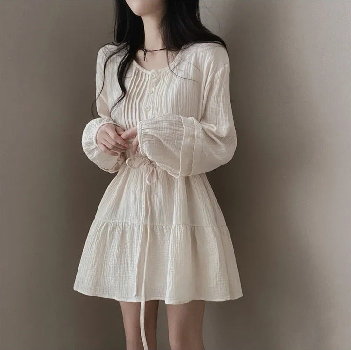 French-style patchwork dress