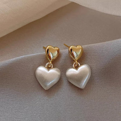 French Style Pearl Tassel Earrings with 925 Silver Needles