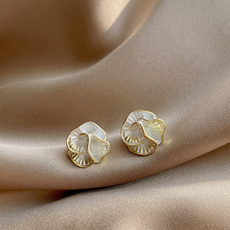French Style Pearl Tassel Earrings with 925 Silver Needles