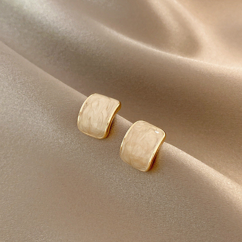 French Style Pearl Tassel Earrings with 925 Silver Needles