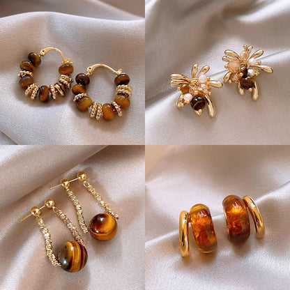 French Style Pearl Tassel Earrings with 925 Silver Needles