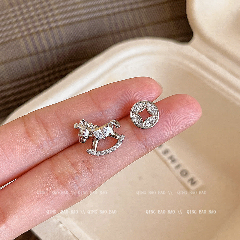 French Style Pearl Tassel Earrings with 925 Silver Needles