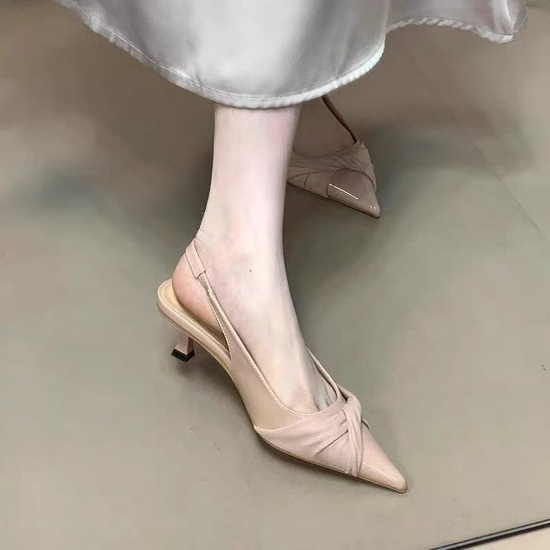 French Style Pointed Toe High Heel Sandals for Women