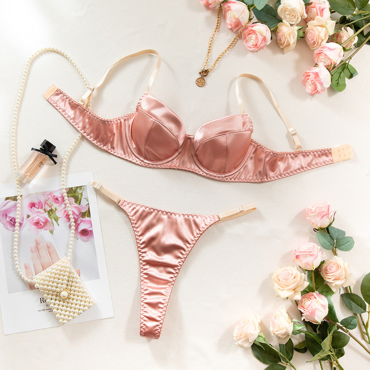 French Style Push-Up Bra and Thong Set