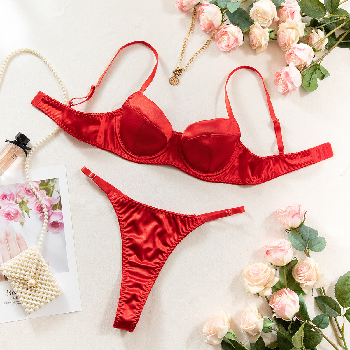 French Style Push-Up Bra and Thong Set