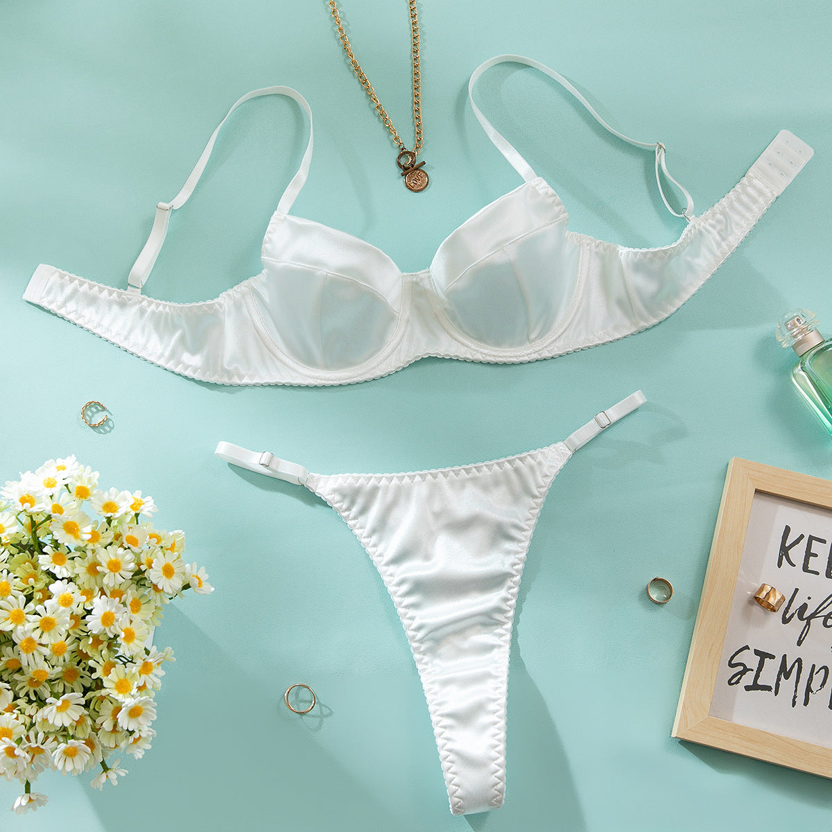 French Style Push-Up Bra and Thong Set