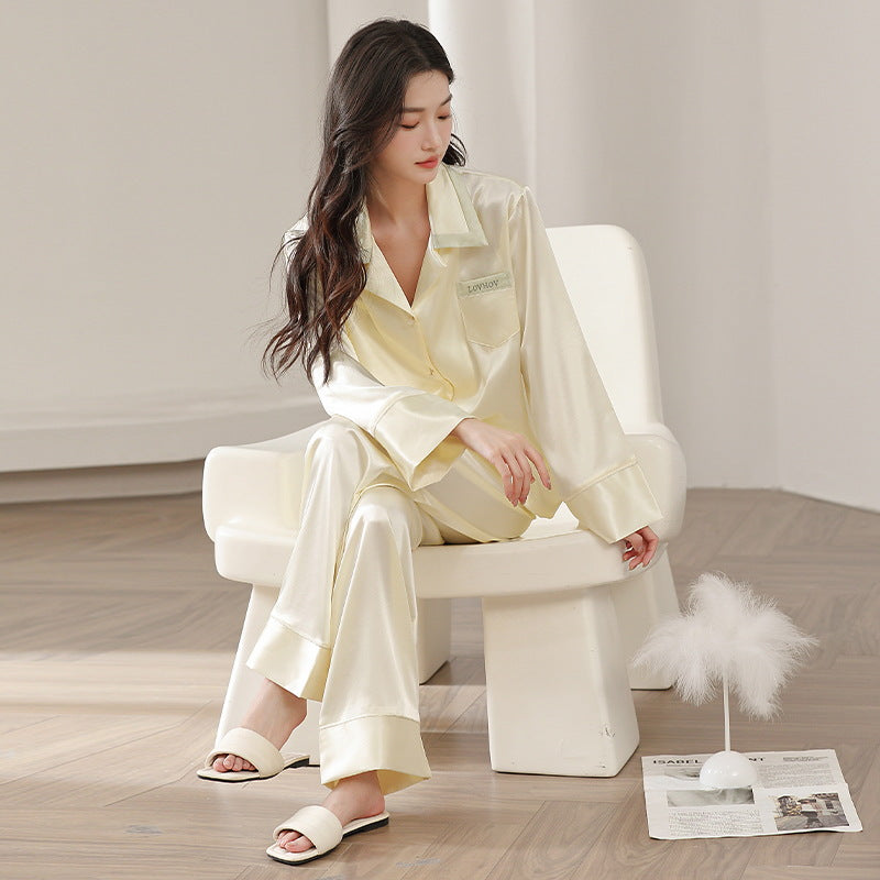 French-style silk pajamas