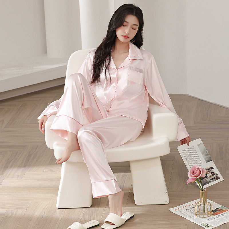 French-style silk pajamas