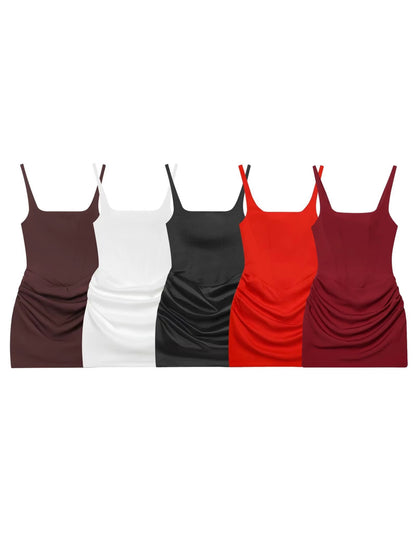 French-Style Sleeveless Bodycon Tie-Waist Dress
