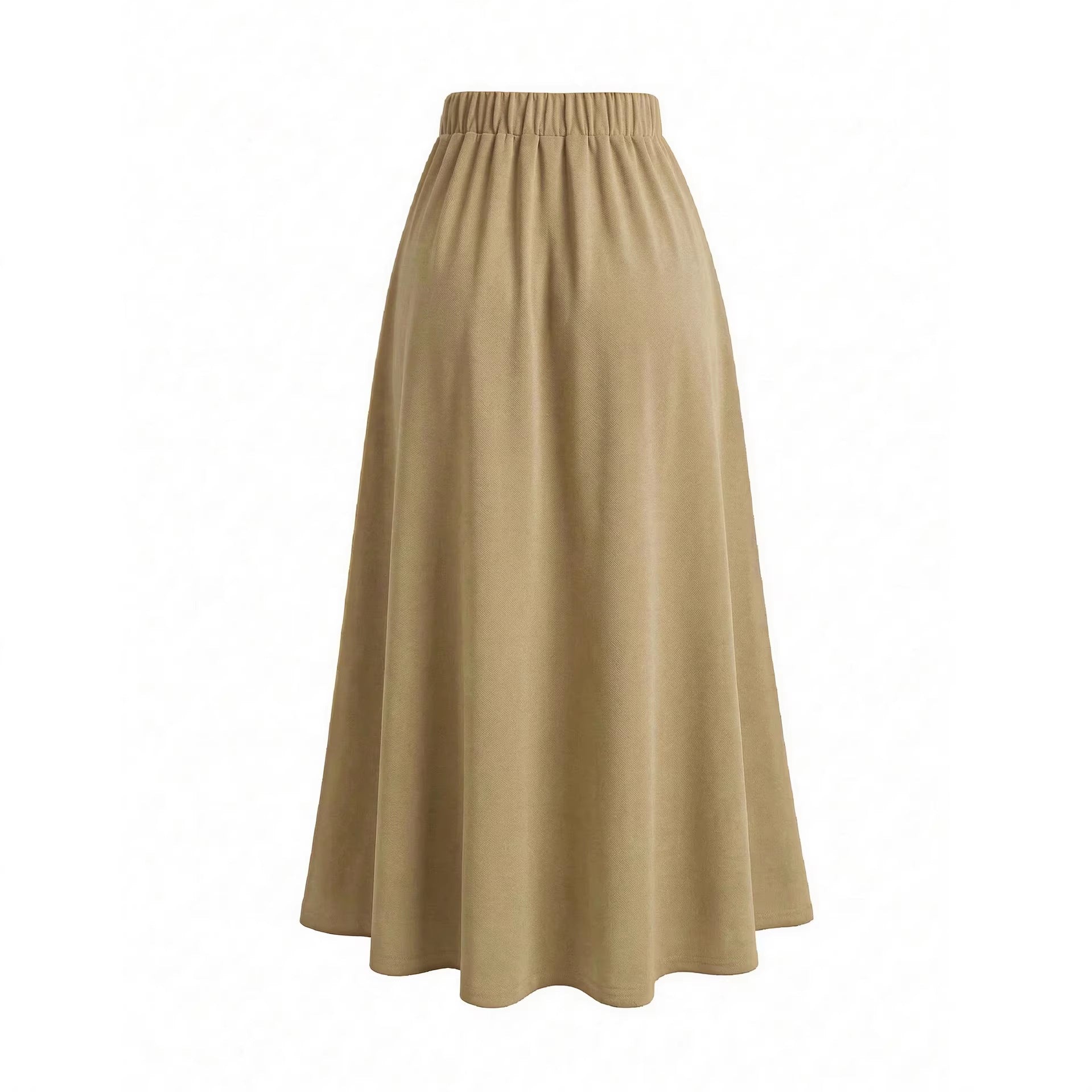 French-Style Slimming A-Line Midi Skirt