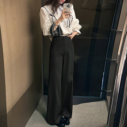 French Style Straight Leg Womens Trousers