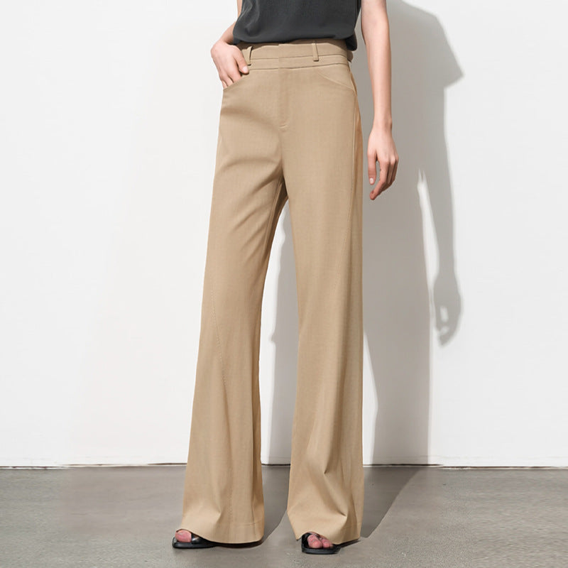 French Style Straight Leg Womens Trousers