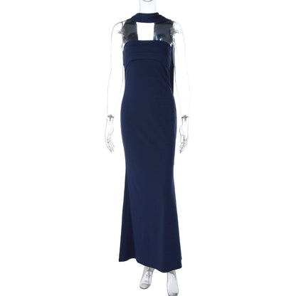 French Style Tube Top Fishtail Skirt High Waist Dress