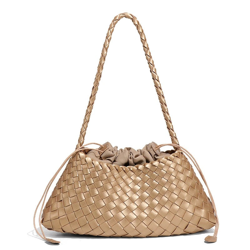 French Style Woven Shoulder Bag