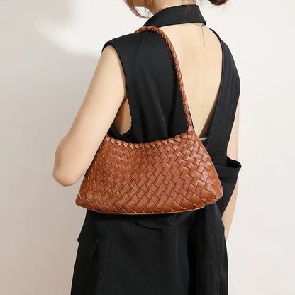 French Style Woven Shoulder Bag