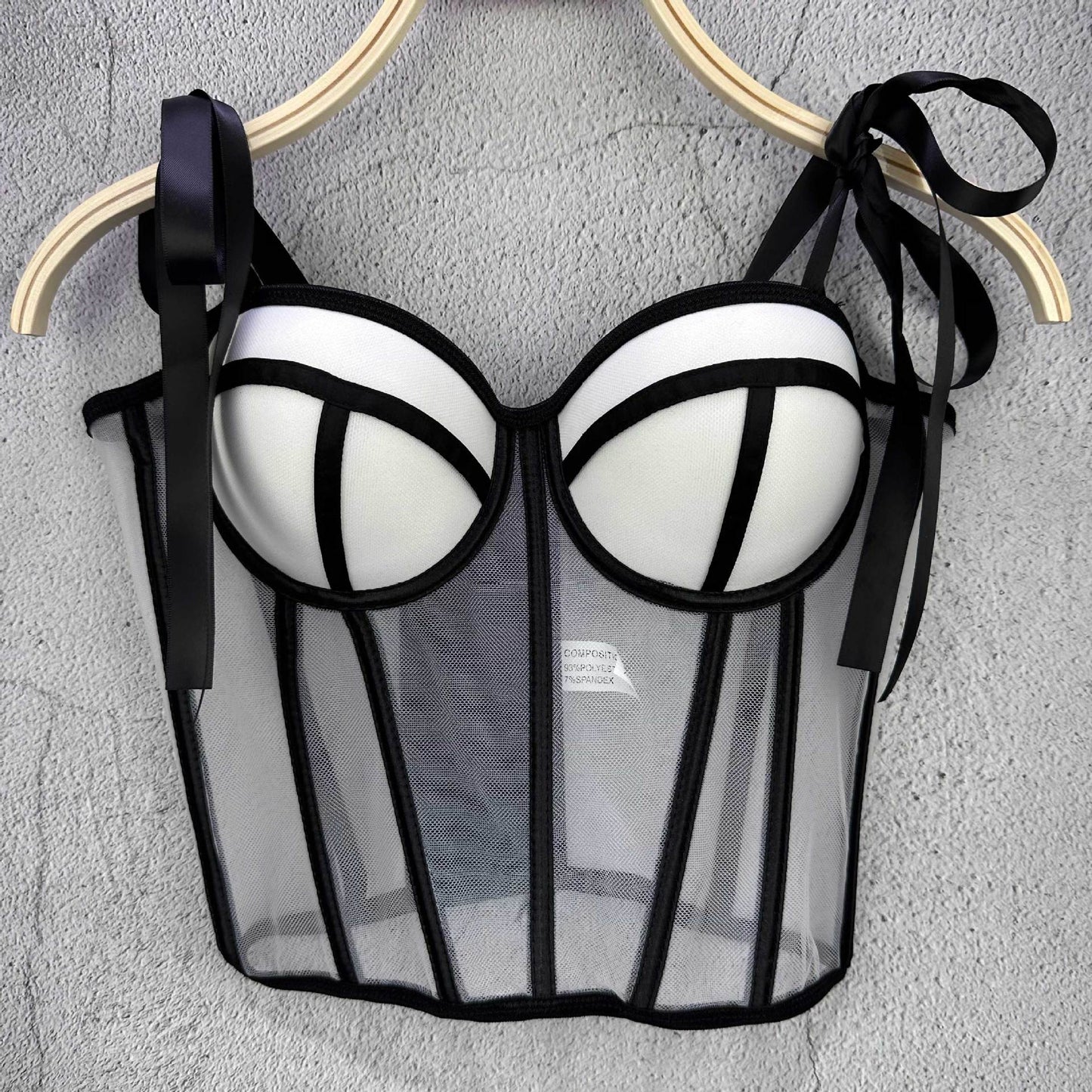 French Sweet Spicy Strap Camisole Women Fishbone Waist Top