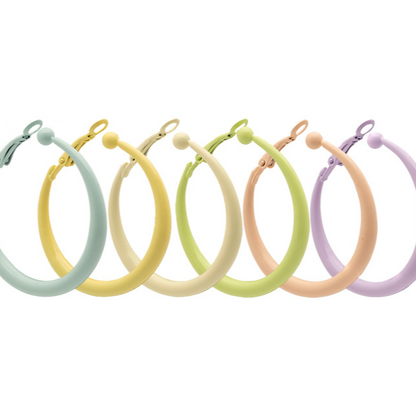 Fresh and Fashionable Dopamine Color Circle Earrings Simple Personality Advanced Sense Summer Earrings Small Ear Holes