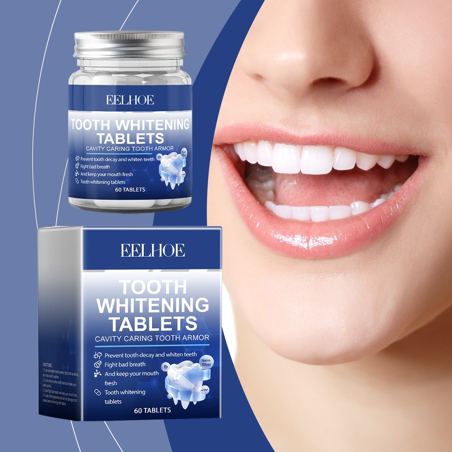 Fresh-breath mouthwash tablets